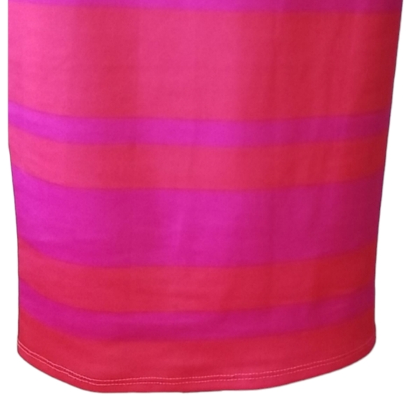 Project Runway | Pink & orange striped long sleeve bodycon midi dress me… - Picture 10 of 10